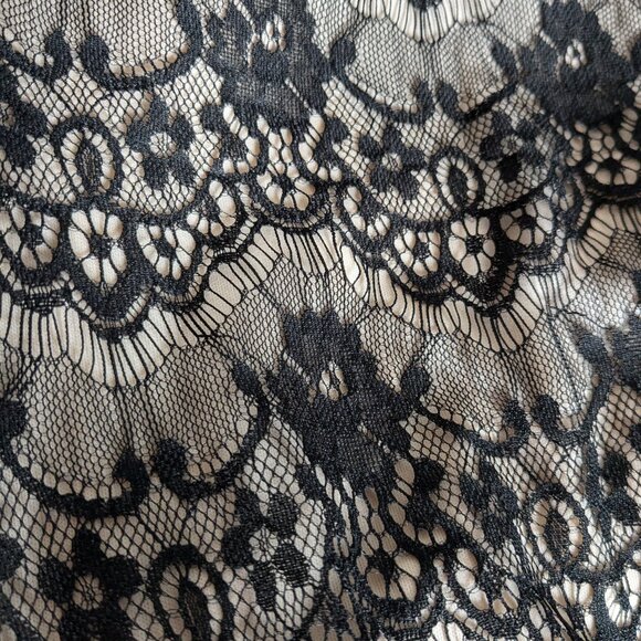 Black Lace Floor Length Low Back Gown - Picture 6 of 9